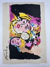 Andy Warhol COA Art Painting Original Drawing Vintage Paper Signed