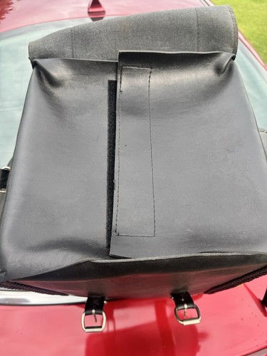 Willie & Max Leather Motorcycle Sissy Bar Bag W/ Braid Trim Buckles Top Quality - Afbeelding 2 van 12