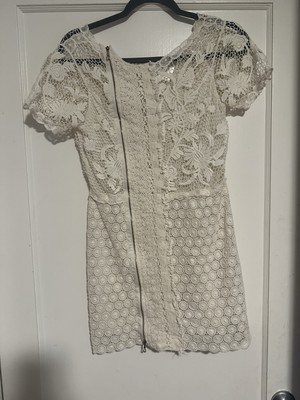 simple long white lace dress PURE WHITE LACE | DRESS main image 1