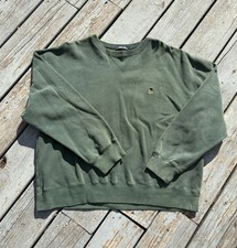 Vintage Tommy Hilfiger Crewneck Sweatshirt Men  s Medium Green Crest 90s