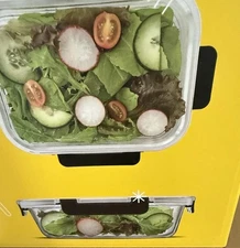 NEW JOY JOLT 24pc Glass Food Storage Container Set w/ Lids Airtight & Leakproof