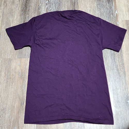 True Vintage 90s Hanes Single Stitch Blank Purple Pocket T Shirt Sz Medium M - Bild 7 von 9