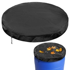 55 Gallon Drum Lid Cover - Water Storage Barrel with 25.5 Inches, Black