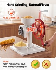 Manual Grain Mill With Flywheel Hand-crank Corn Grinder Heavy-duty Carbon Ste