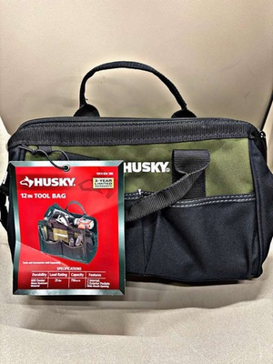 #ad Husky Army Green 12in Tool Bag $15.00