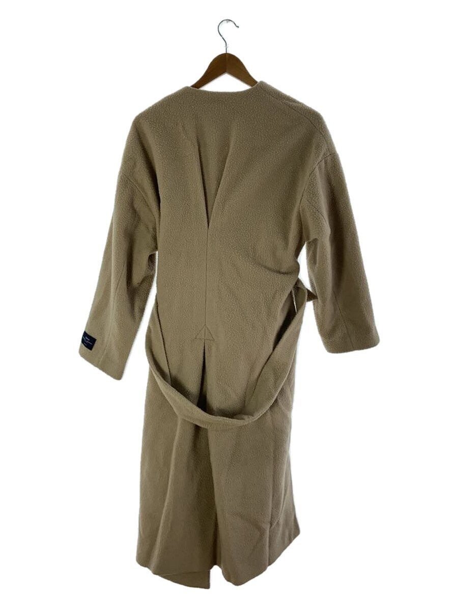 AMERI Elephant Collar Cozy Wool Coat S Beige Plai… - image 2