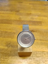 Skagen Damen Gitte, Uhr, Slim Line,  SKW2140, neue Batterie, MESH Band Silber