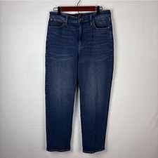 J. Crew High Rise Straight Blue Jeans Stovepipe Women's Size 30 Denim Classic