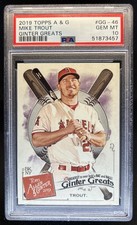 2019 Topps Allen & Ginter Mike Trout Greats #GG-46 Angels PSA 10 GEM MINT