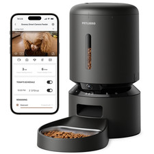 PETLIBRO Smart WiFi Automatic Cat Feeder with Camera Black Single Bowl