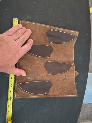 The Forged Blade Leather  Knife Roll 12'' Long