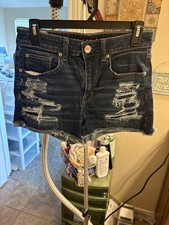 American Eagle Next Level Stretch Distressed Denim Shorts Women  s Size 6