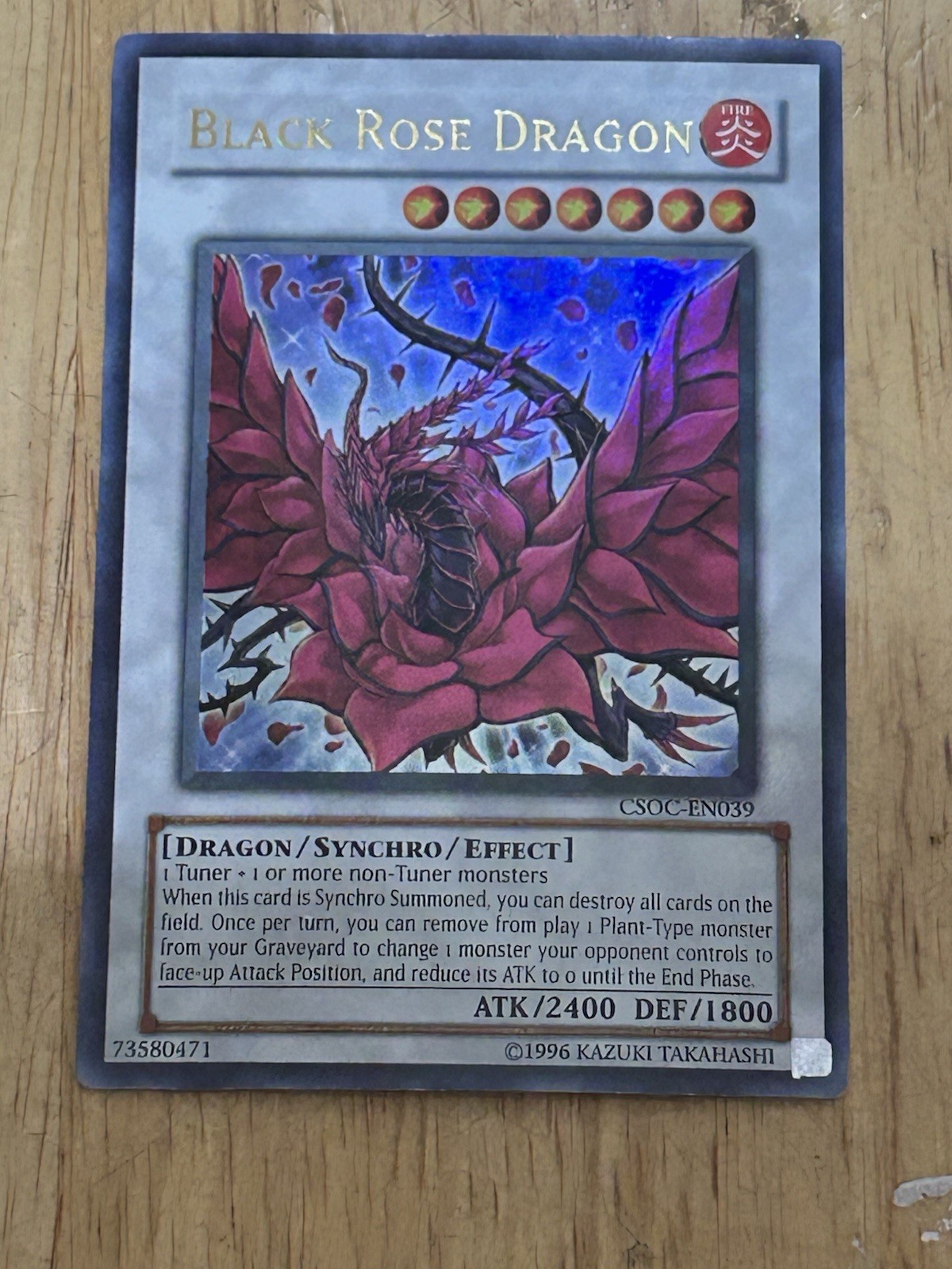 Black Rose Dragon Ultra Rare CSOC-EN039 YuGiOh TCG Card