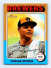 #720 2024 Topps Heritage / Tobias Myers RC Milwaukee Brewers