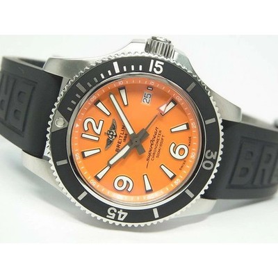 Used Breitling Superocean-Automatic Orange Dial Watch Men's