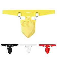 Trendige T Back Herren Unterwäsche mit stilvollem Doppelring Schnallenelement