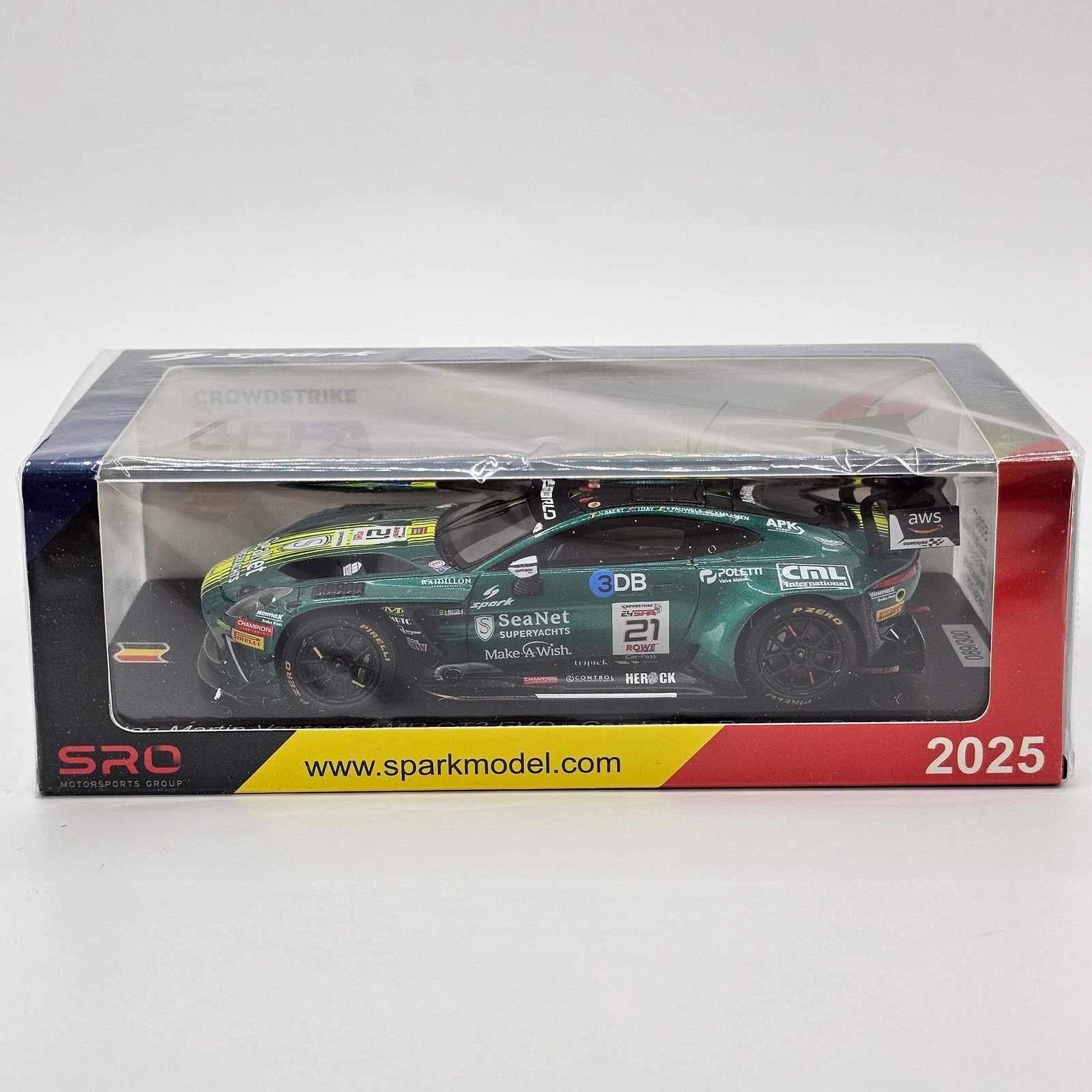 Spark Aston Martin Vantage AMR GT3 EVO #21 Comtoyou Racing 24Hrs Spa 2025 1/43 S