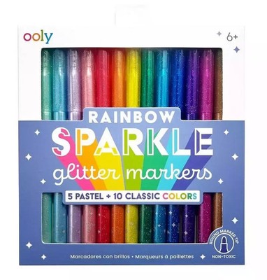 810104681650 Flamastry brokatowe Rainbow Sparkle 15szt Ooly