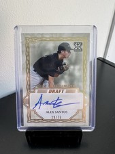 2020 Leaf Ultimate Draft Alex Santos Autographed Card 29/75