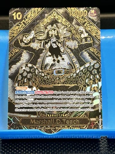 One Piece TCG: Marshall.D.Teach OP09-093 SP Gold Legacy Of The Master OP12 NM