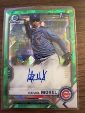 2021 Bowman Chrome - Prospect Autographs Rafael Morel #CPA-RM Green Refractor...