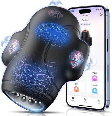 APP Control Vibrating Penis Head Massager Male Masturbator Glans Vibrator  Men