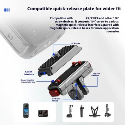 Quick Release Adapter Base Mount for X4 Protective Case 1/4inch