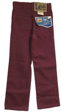 Lee 20" x 16½" Straight Leg Maroon Jeans Size 4 Slim Made In The USA