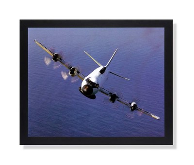EP-3E Aries Navy Jet Airplane Picture Black Framed Art Print