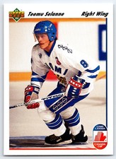 1991-92 Upper Deck - TEEMU SELANNE Canada Cup #21 Rookie Card. rookie card picture