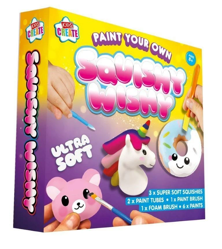 Paint Your Own Squeezable Squishy Wishy Squishies Bear Unicorn Doughnut  Kids New