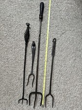 Antique Flesh / Toasting Forks Job Lot Of 4