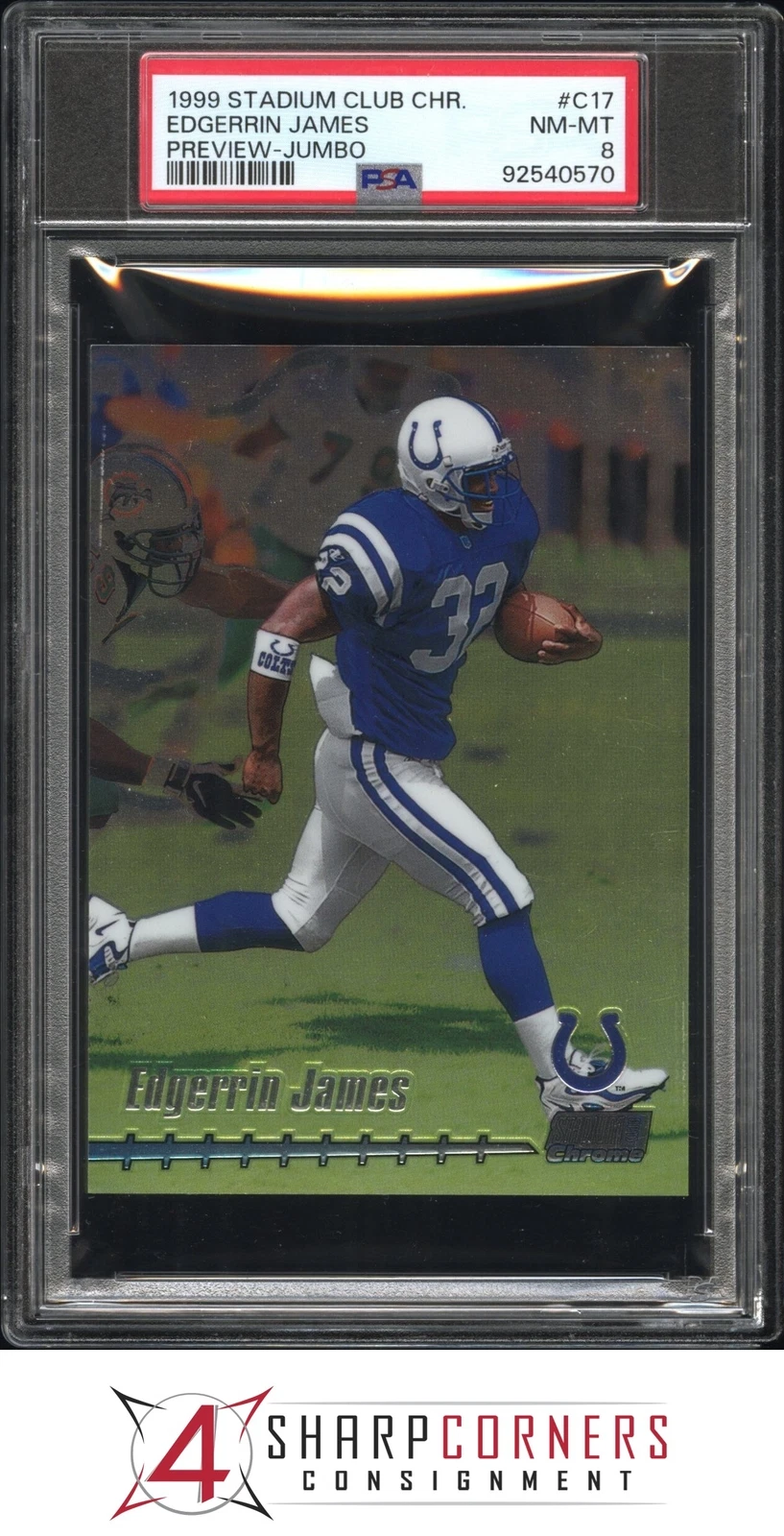 Edgerrin James Stadium Club Chrome Preview #C17 Jumbo