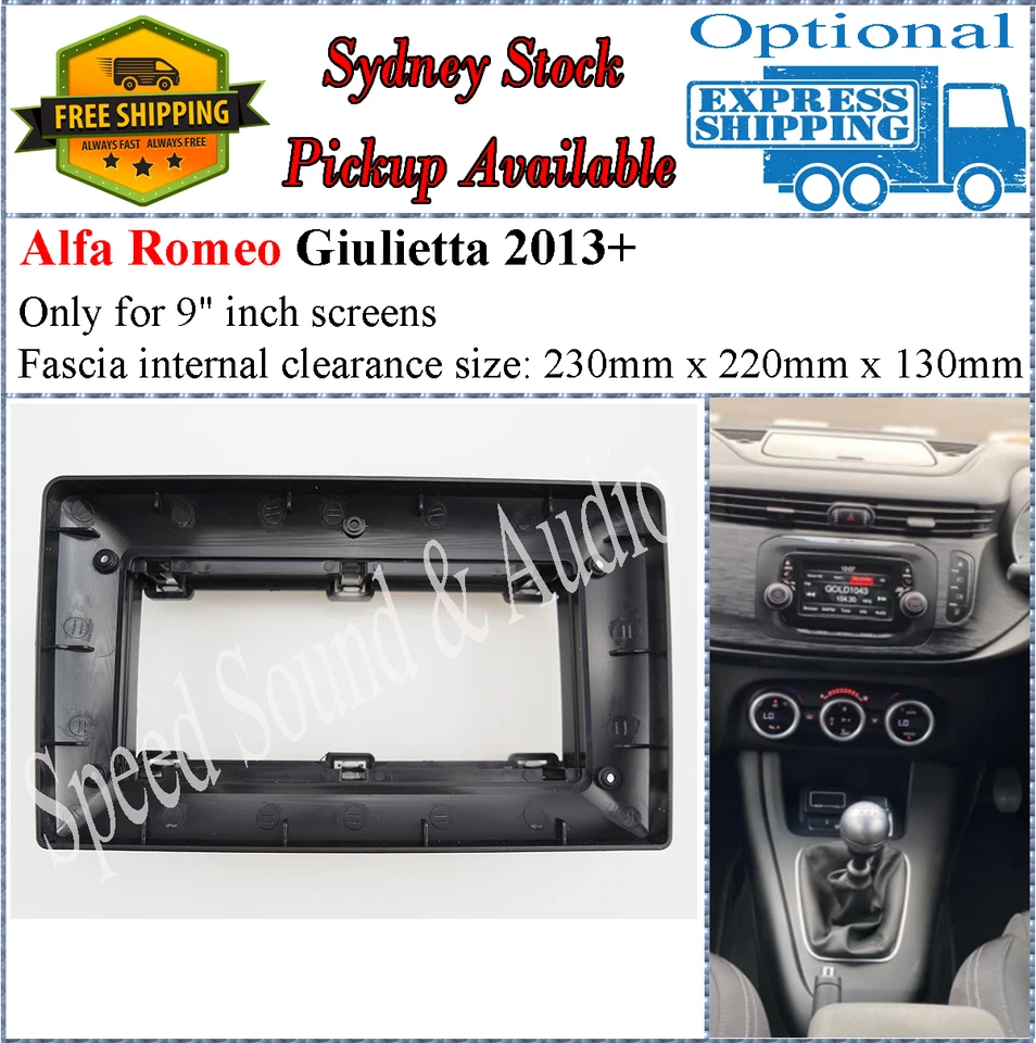 For 9 Nine Inch Screen Fascia Fits Alfa Romeo Giulietta 2013+- - Image 2 of 3