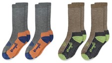 Wrangler Boys Merino Wool Full Cushion Comfort Seamless Boot Socks 2 Pair Pack