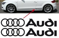 2 STICKERS AUDI Bas de caisse, taille 30 cm x 4.5 cm
