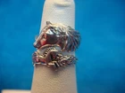 2 VINTAGE STERLING SILVER "MR. ED" RINGS - BOTH SIZE 4 - NICE CONDITION