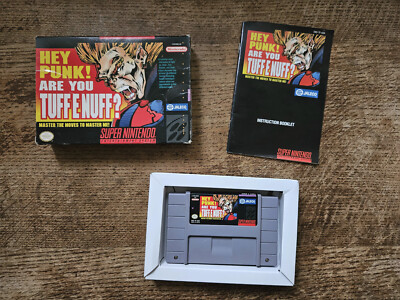 SNES SUPER NINTENDO - HEY PUNK ARE YOU TUFF ENUFF E NUFF #FGT USA NTSC CIB