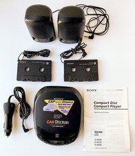 Sony ESP Car Discman D-840K Mega Bass CD Player AC Adapter DC plug Speakers
