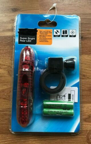 Halfords Super Bright Rear Light LED / Red New Free P&P UK Seller - Picture 1 of 1