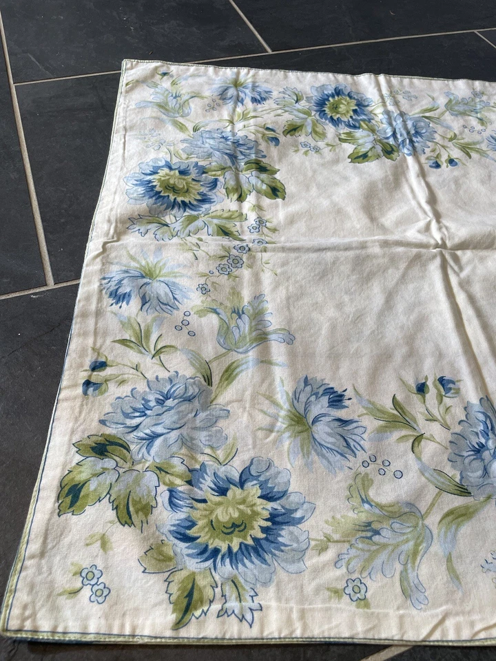 Funda funda de almohada April Cornell floral púrpura verde azul crema Foto 3 de 4