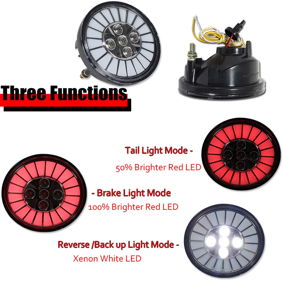 Par de luces traseras transparentes para 02-09 GMC Envoy 06-09 Pontiac Solstice Foto 2 de 4