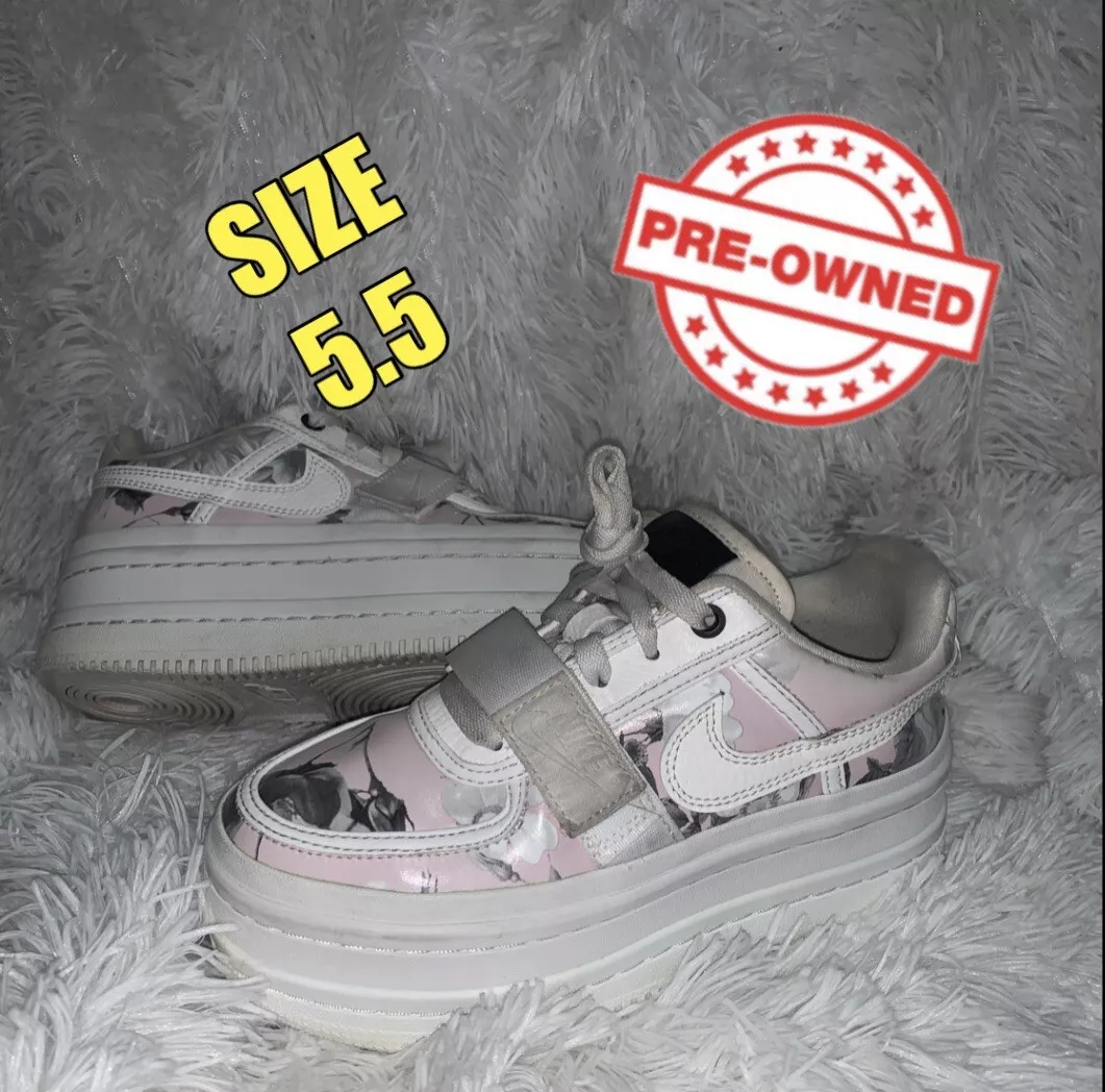 Nike Women's Vandal 2X LX Doublestack White Pink Floral AQ7892 100 Size 5.5