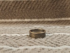 New Jersey Handcrafted Washington Quarters coin ring, size 7 -1/2 1999