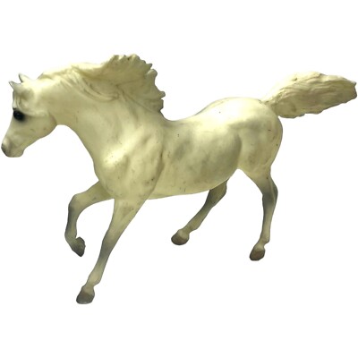 Breyer Traditional Horse Toy White Horse Running With Mane and Tail U45