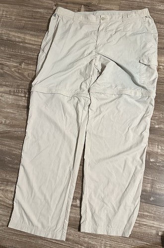Columbia PFG Pants Mens Medium Beige Convertible Hiking Fishing Outdoor 40x32