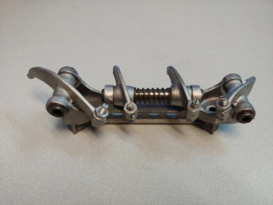 NICE ORIGINAL PORSCHE 356A 356B 356C COMPLETE ROCKER BRIDGE ASSEMBLY NLA STEEL - Image 3 of 4