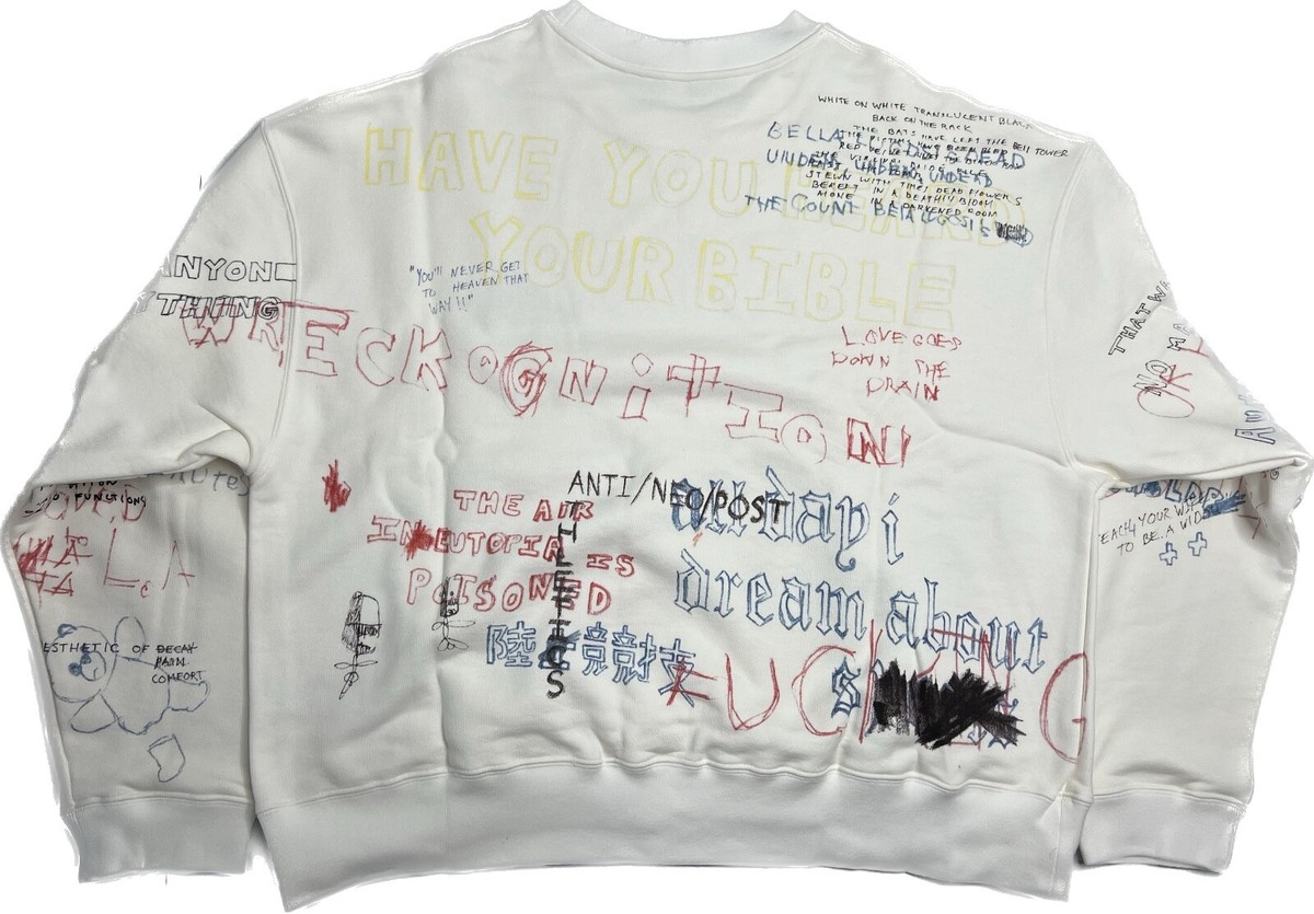 Yeezy Scribble Hand Drawn Crewneck✩ Yeezy Scribble Hand Drawn Crewneck Arctic - Ibiza Pimp