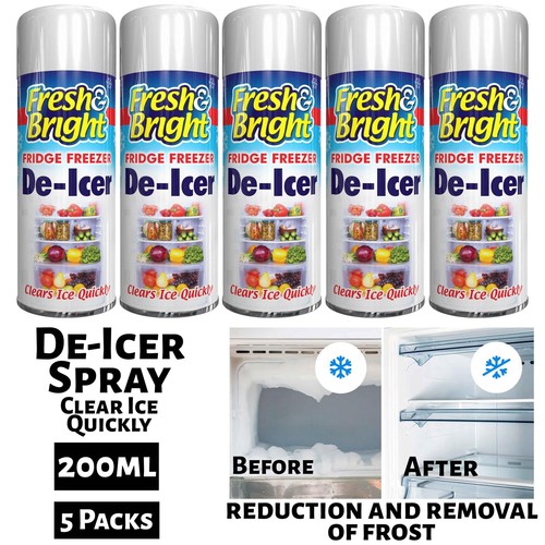 5X Fridge Freezer De Icer Spray Defrost Ice Quickly Anti Bacterial