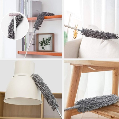 5Stk/Set Teleskop Staubwedel Staubfänger Staubwischer Grau 38-250cm ausziehbar - Bild 7 von 13